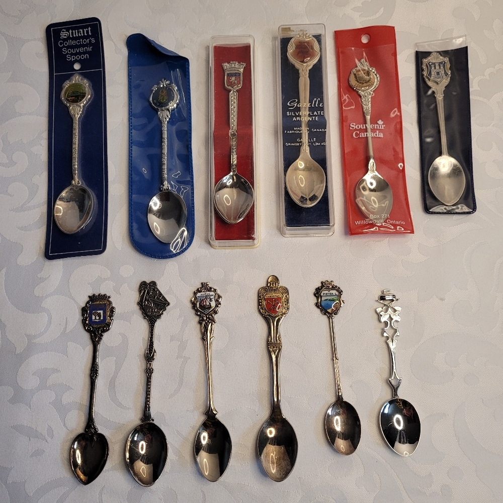 Collection of 12 Souvenir Spoons